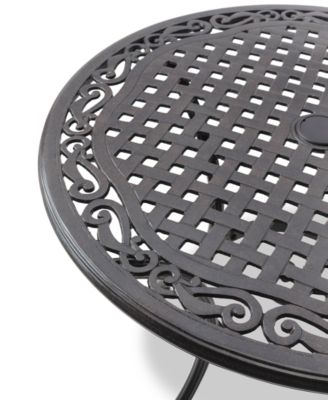 Wythburn Mix and Match 32" Round Cast Aluminum Outdoor Bistro Table, Created for Macy's