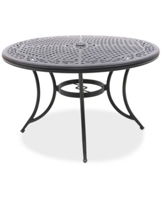 Wythburn Mix and Match 48" Round Cast Aluminum Outdoor Dining Table, Created for Macy's