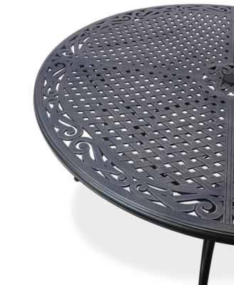 Wythburn Mix and Match 60" Round Cast Aluminum Outdoor Dining Table