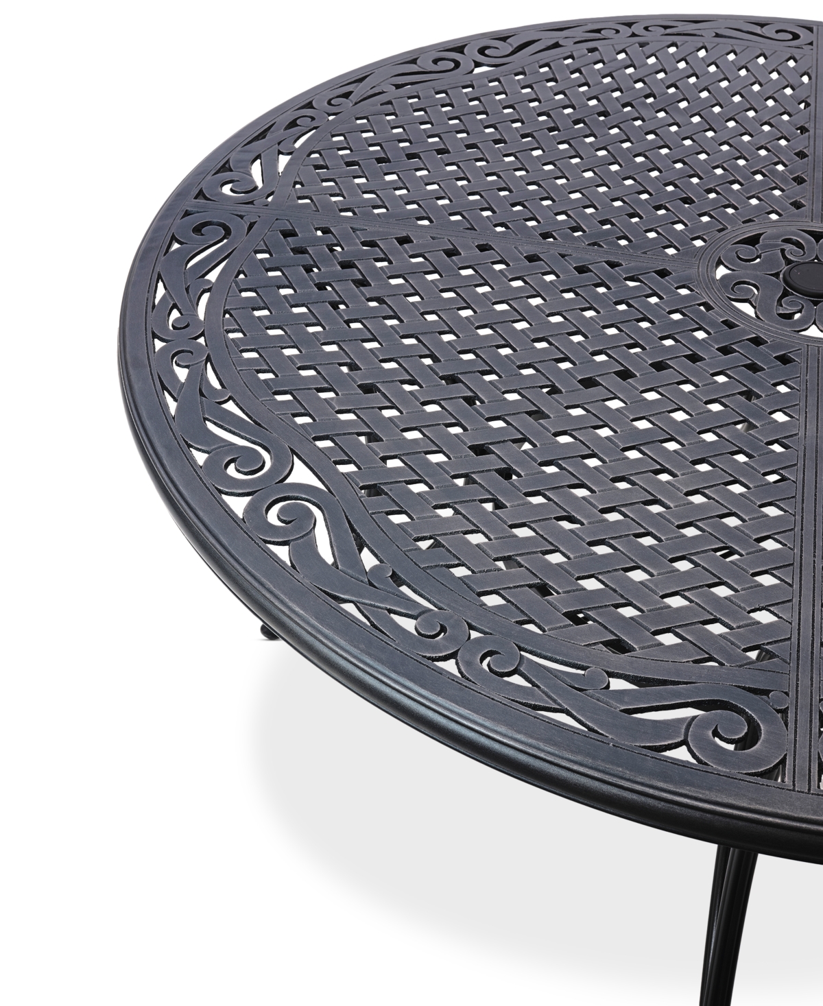 Wythburn Mix and Match Round Cast Aluminum Outdoor Dining Table