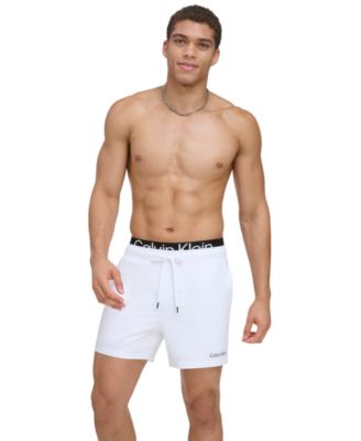 Calvin Klein - Men's Logo Elastic Waist Modern Euro 5" Volley Swim Trunks