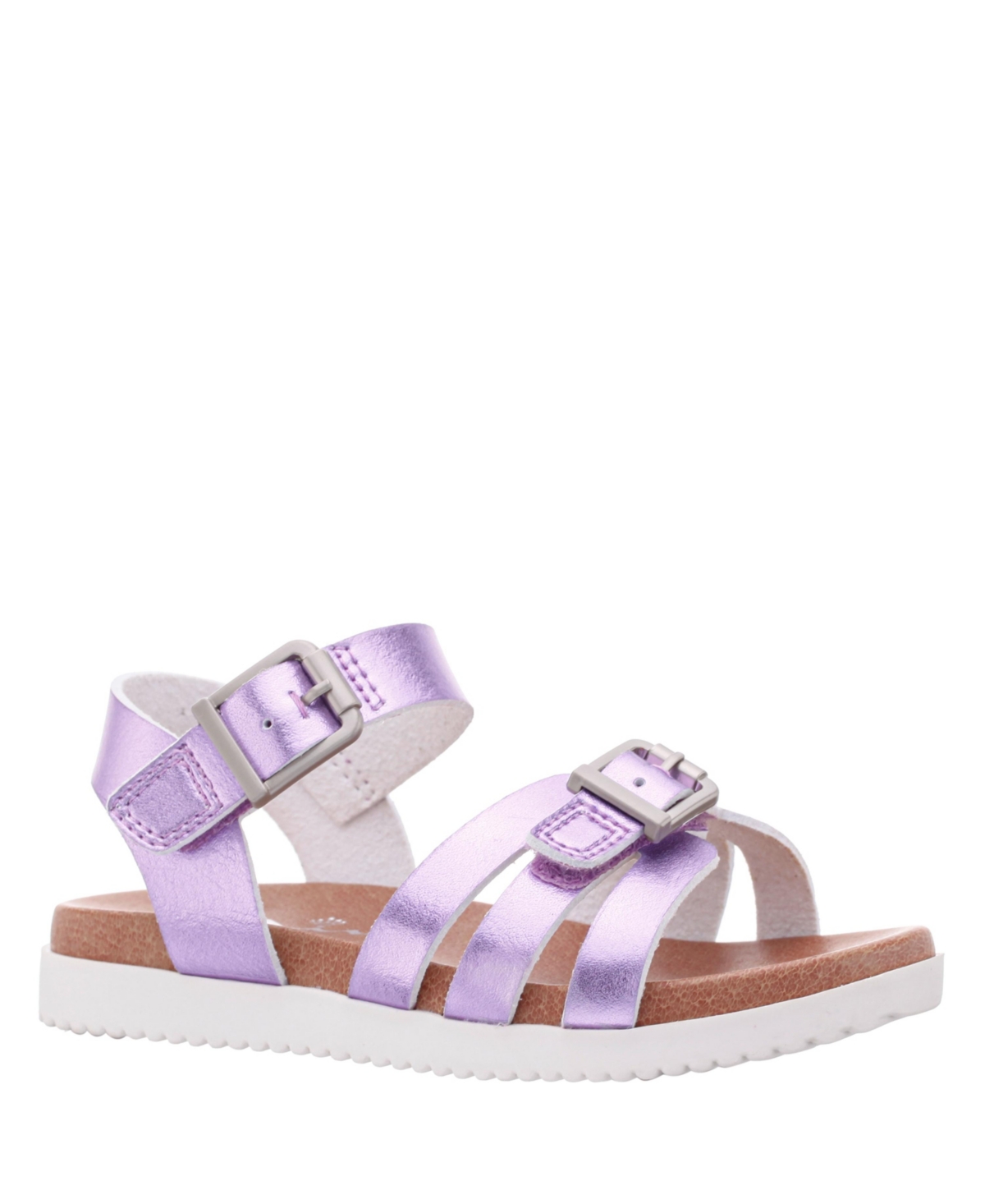 Shop Nina Big Girls Lacey Season Fastening Strap Sandals In Purple