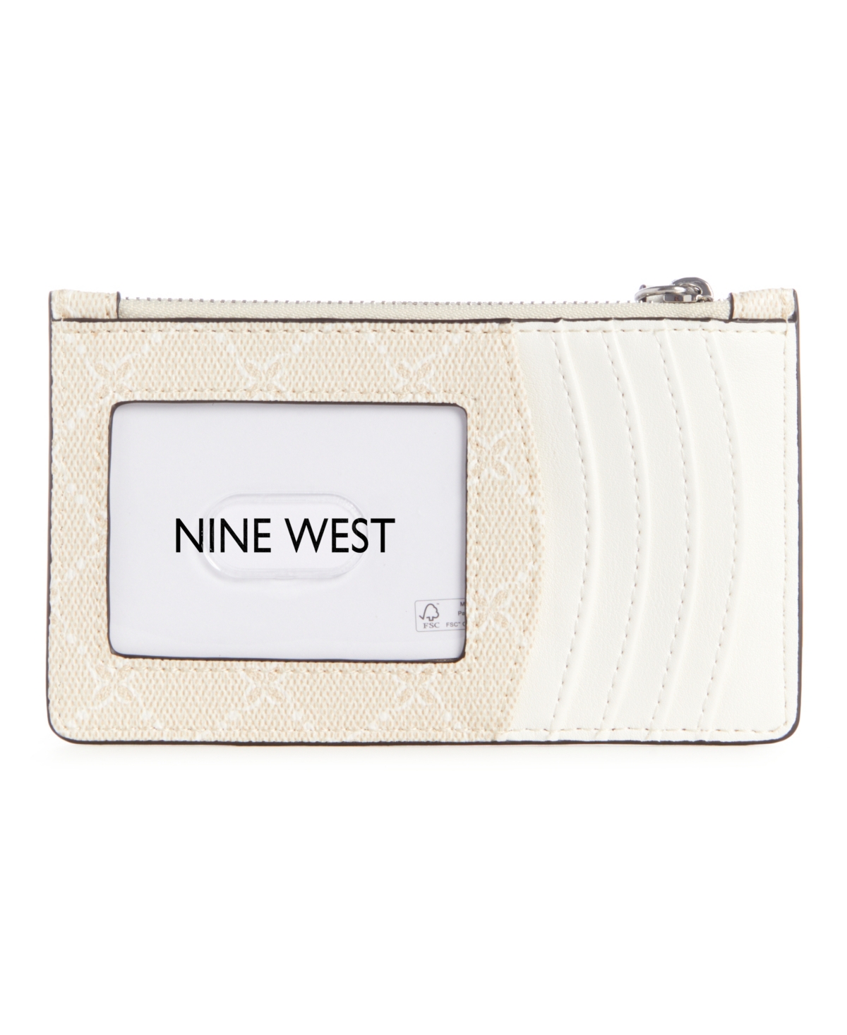 Shop Nine West Linnette Coin Card Case In Cream Logo