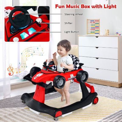 Kids 4-in-1 Foldable Activity Push Walker with Adjustable Height
