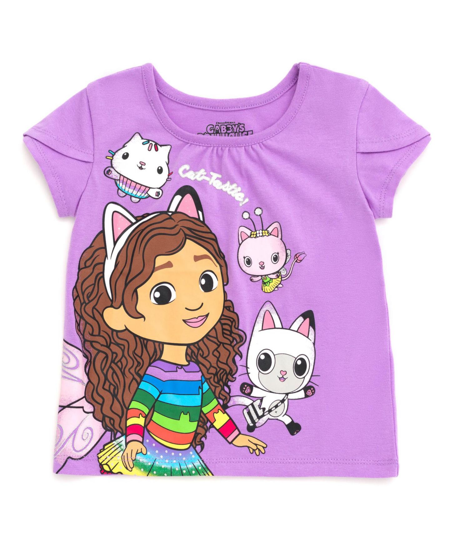 Детский комплект Gabby's Dollhouse из 3 предметов: кукольные домики, юбка и резинка для волос, цвет: Фиолетовый — фото 2