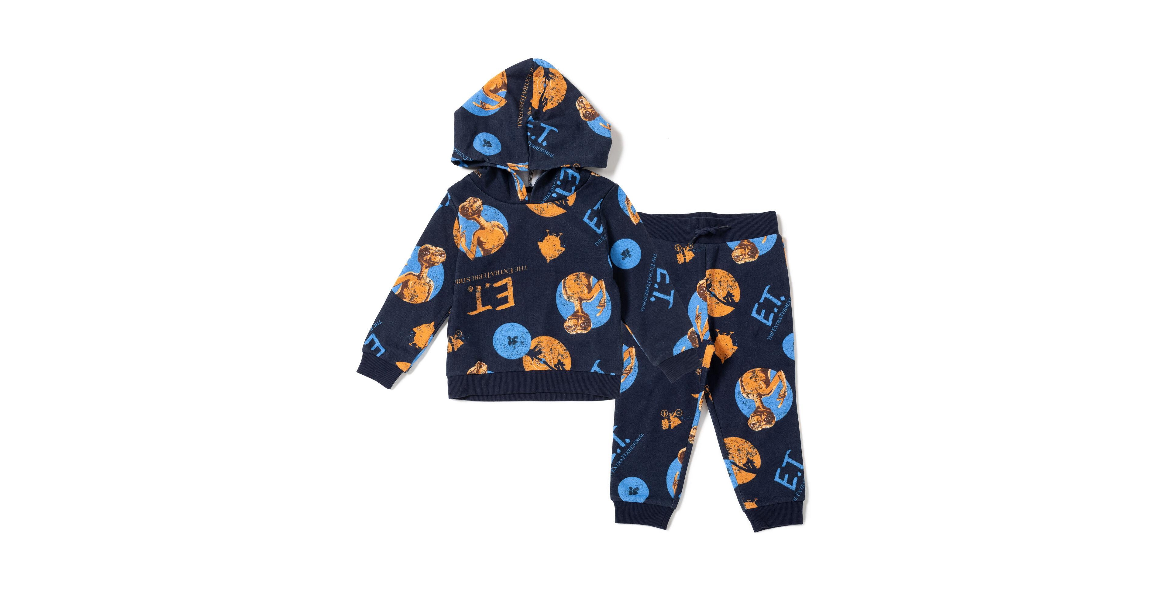 E.t. The Extra-Terrestrial Toddler Boys Et the Extra-Terrestrial Toddler/child French Terry Pullover Hoodie and Pants Outfit Set Blue