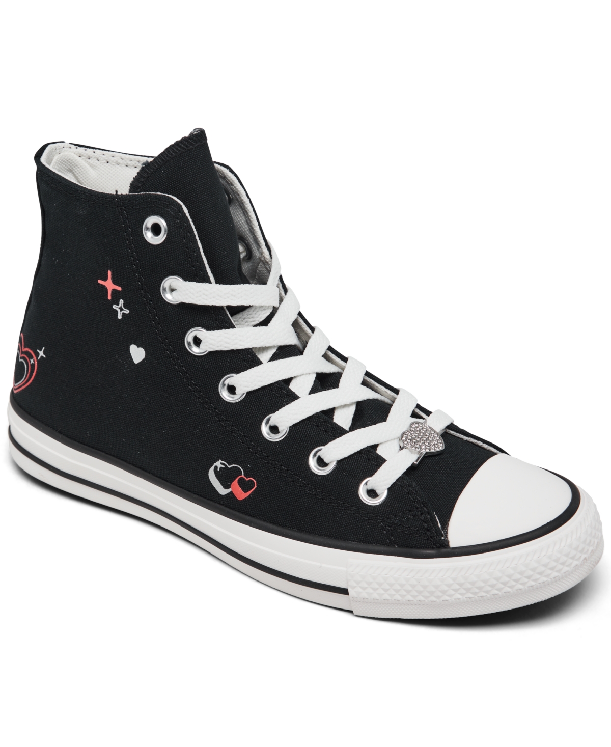 Converse Women's Chuck Taylor Madison Mid Casual Sneakers From Finish Line In Black,vintage White,fever