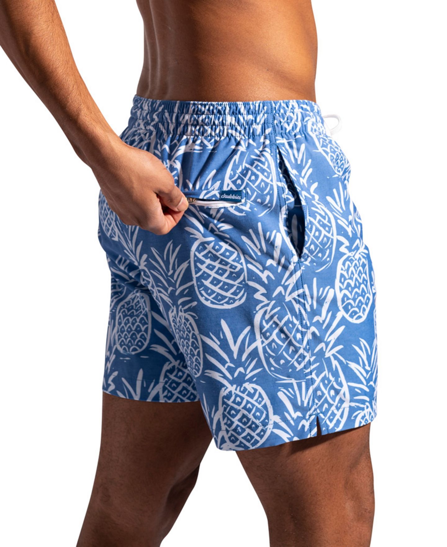 Плавки-боксеры The Thigh-Naples 5-1/2" для мужчин — Chubbies, цвет: Средний синий — фото 3