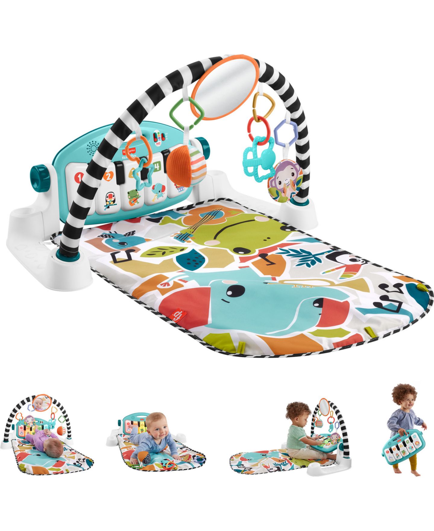 Детская игрушка Fisher Price Glow and Grow Kick Play Piano Gym Baby Playmat with Musical Learning Toy — фото 1