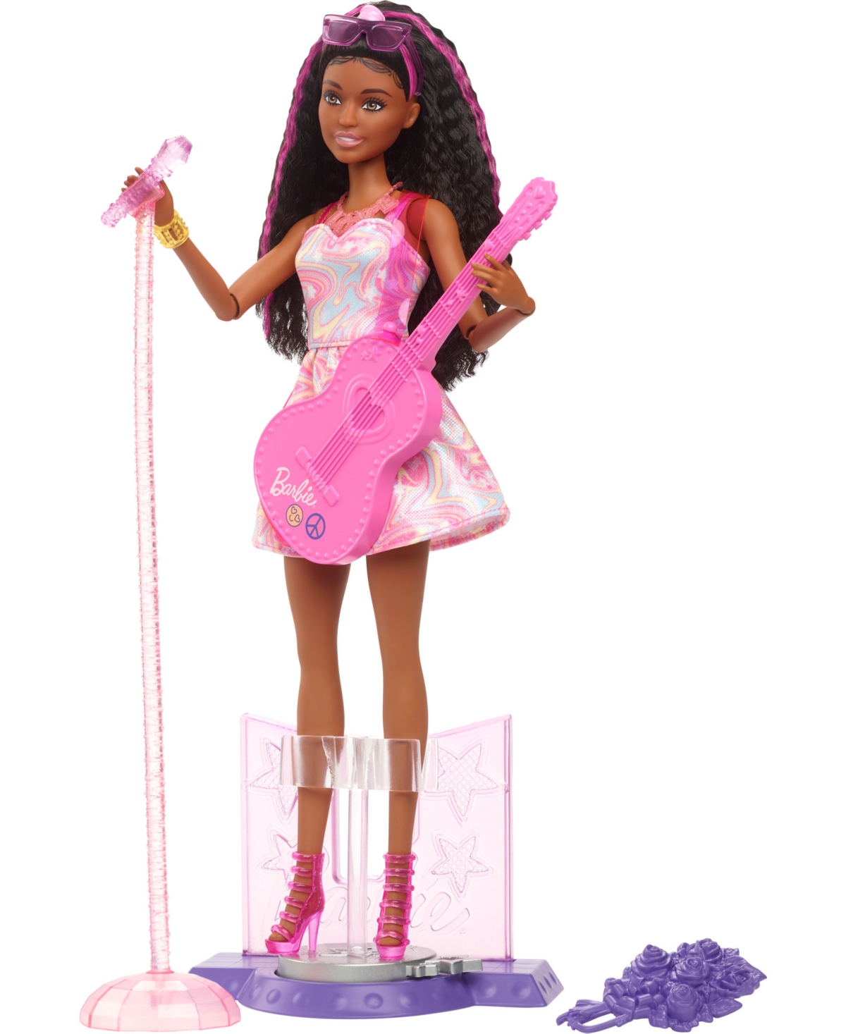 Barbie Kids' 65th Anniversary Careers Pop Star Doll And 10 Accessories Including Stage With Movement Feature In Multi