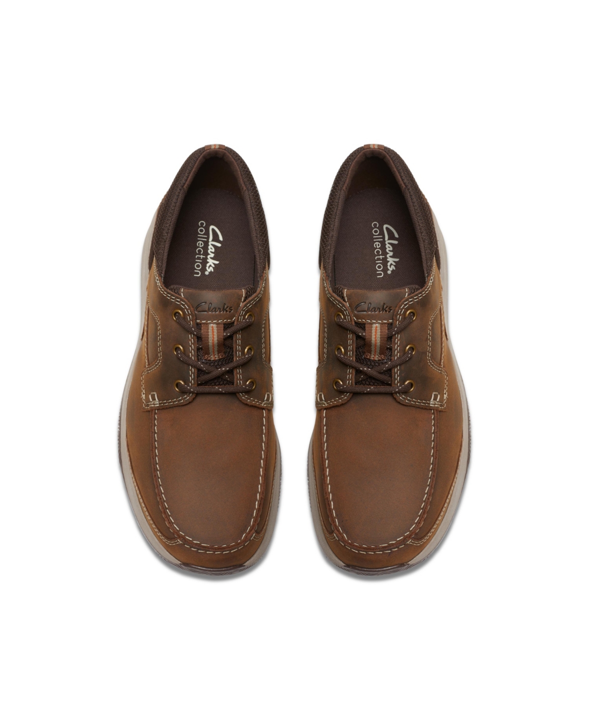 Clarks Men's Collection Sailview Lace Up Casual Shoes In Beeswax Leather