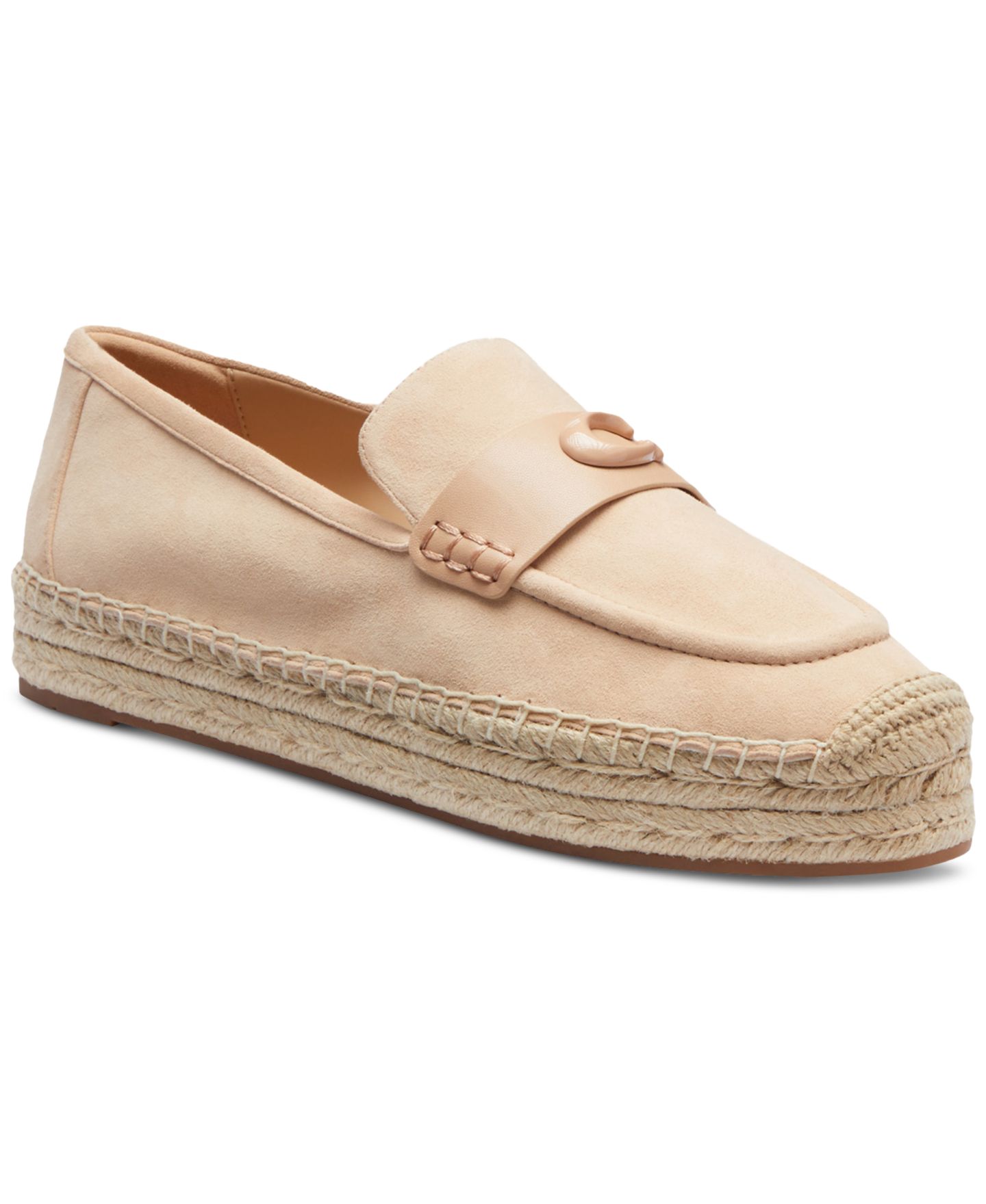 Женские туфли COACH Camilla Logo Espadrille Flat, цвет: Замшевый — фото 1