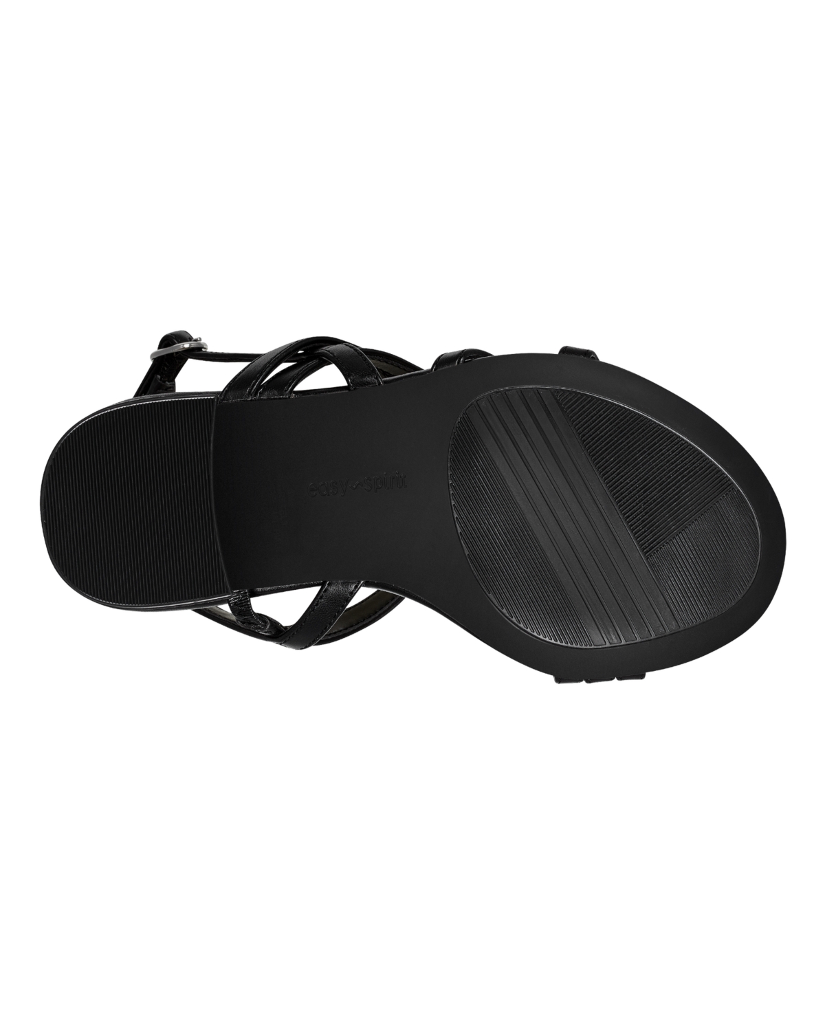 Easy Spirit Women's Gretel Open Toe Strappy Dress Sandals - Black - Faux Leather