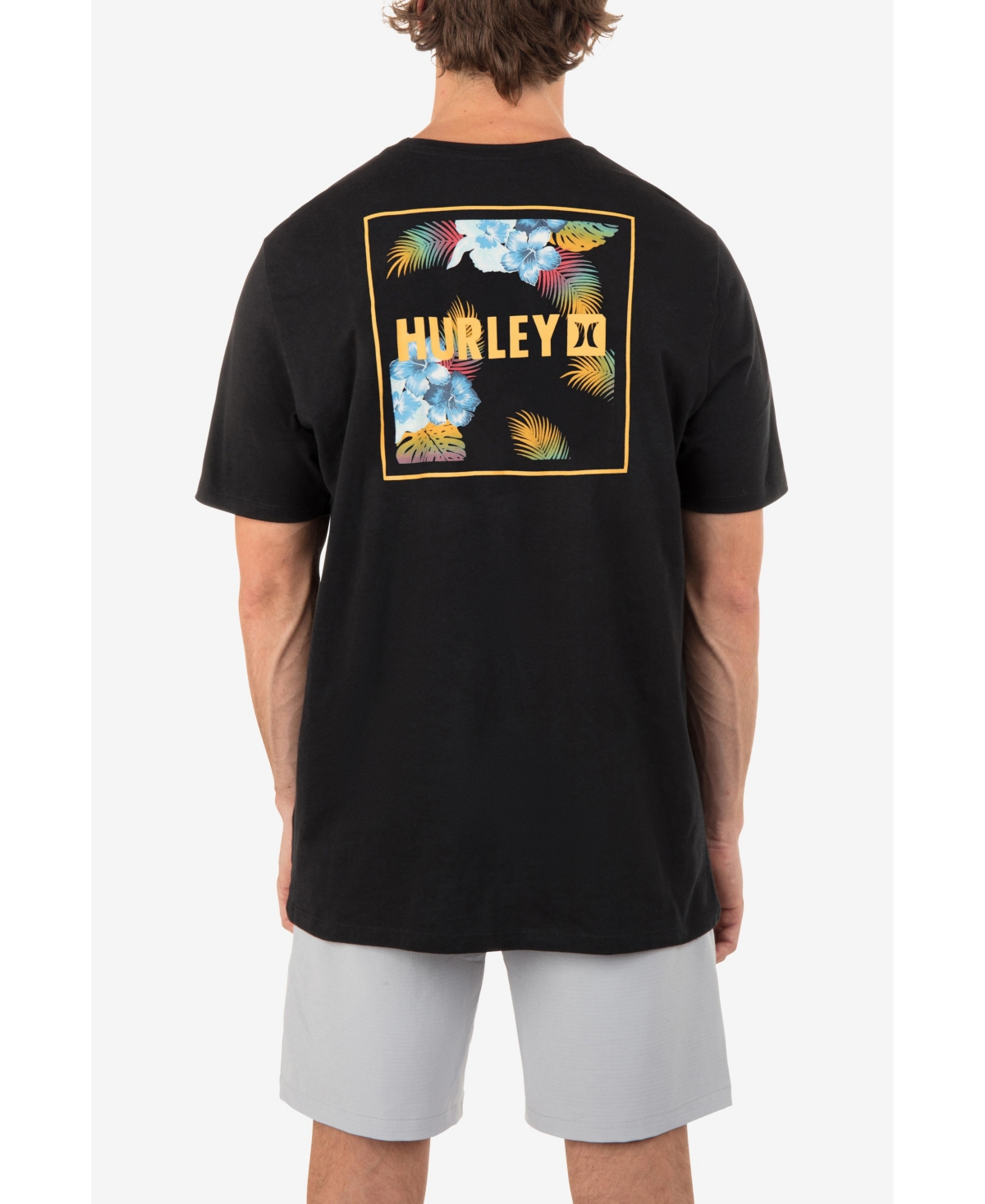 Shop Hurley Men's Everyday Four Corners Short Sleeves T-shirt In Black