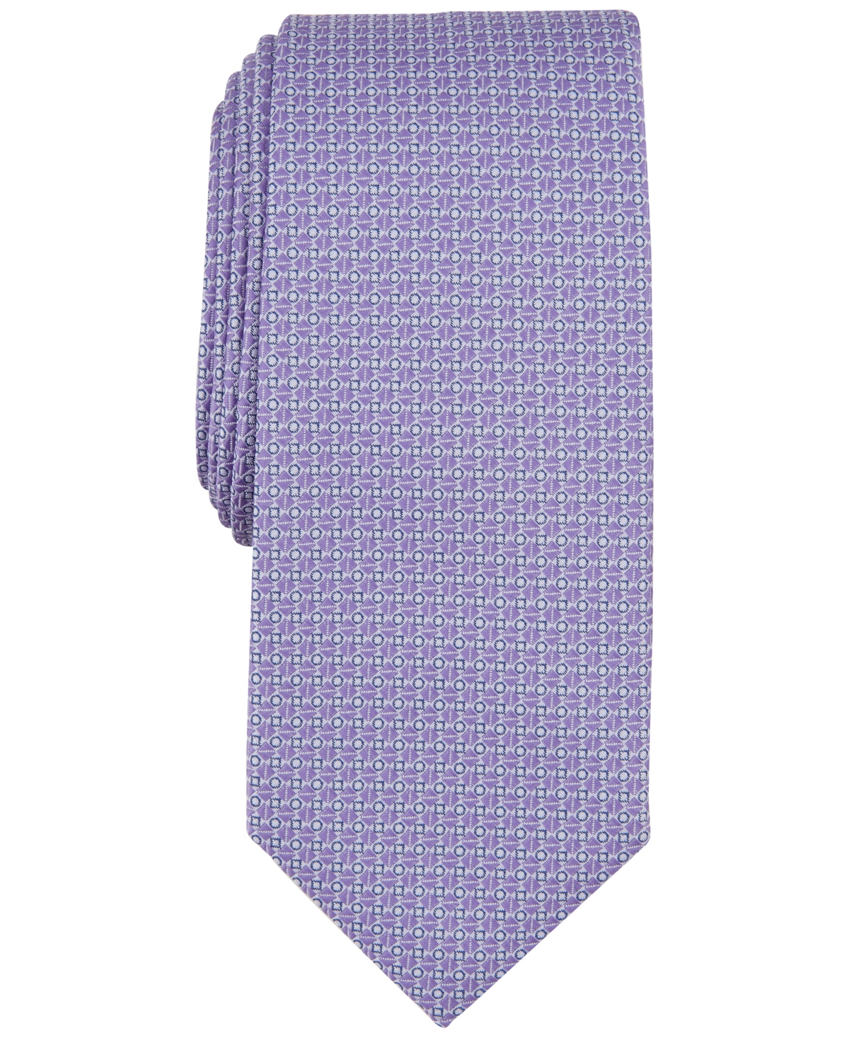 Alfani Men's Dawson Mini-geo Tie, Created For Macy's In Purple