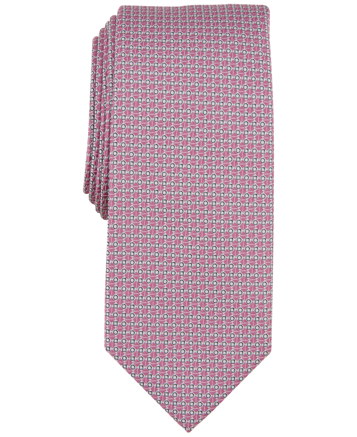 Alfani Men's Dawson Mini-geo Tie, Created For Macy's In Pink