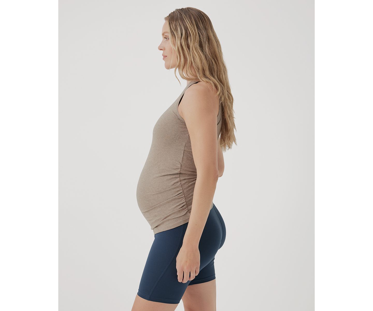 Женский топ Pact Maternity Organic Cotton Everyday Tank, цвет: Меланжевый — фото 3