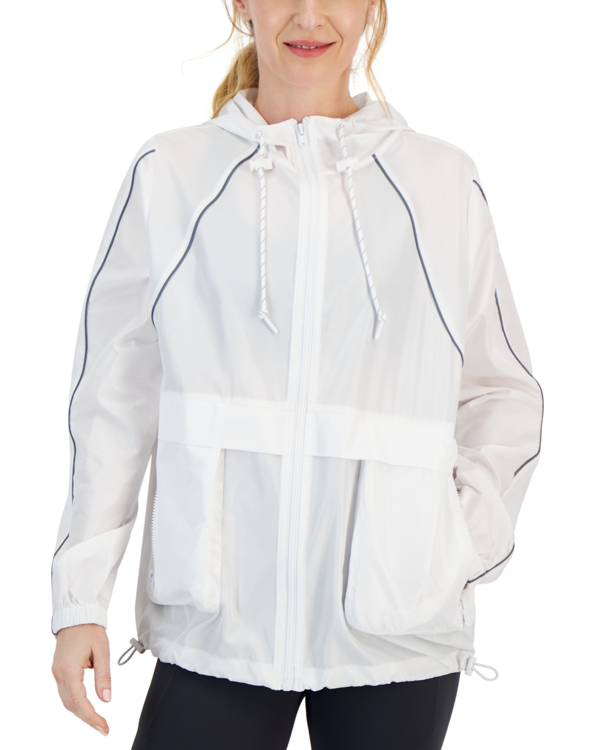 Women's Hooded Packable Zip-Front Jacket, Created for Macy's - Sunflower Petal