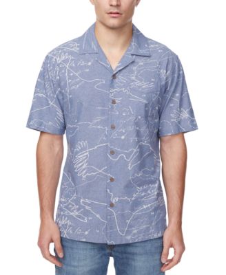 Buffalo David Bitton - Men's Sirvan Relaxed Fit Short Sleeve Button-Front Printed Camp Shirt