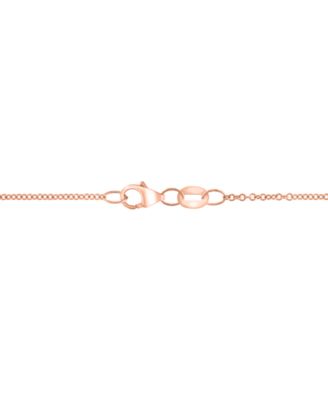 EFFY&reg; Rose Quartz (5-3/8 ct. t.w.) & Diamond (1/20 ct. t.w.) 18" Flower Pendant Necklace in 14k Rose Gold