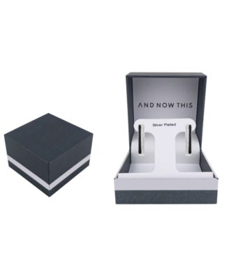 Clear And Black Crystal Hoop Earring