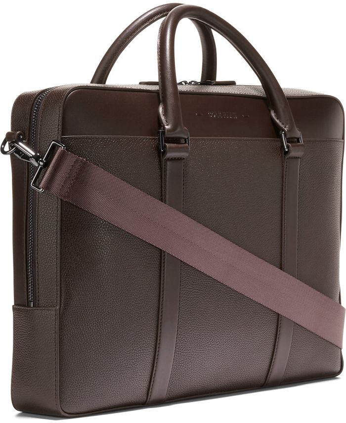 Cole Haan Triboro Medium Leather Briefcase Bag - Macy's
