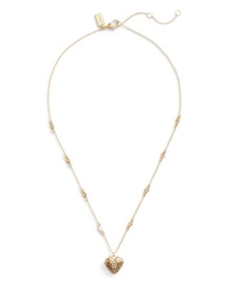 Cubic Zirconia Signature Quilted Heart Pendant Necklace