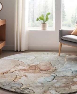 Odyssey Washable OY12 8' x 8' Round Area Rug