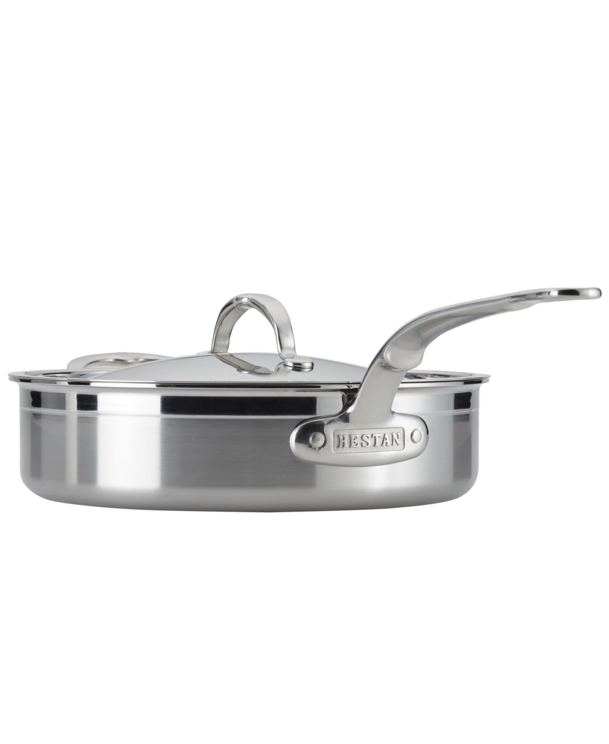 Shop Hestan Probond Clad Stainless Steel 3.5-quart Covered Saute In Silver