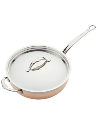 CopperBond Copper 5-Quart Covered Essential Pan with Helper Handle