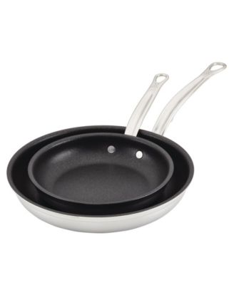 ProBond Clad TITUM&reg; Stainless Steel Nonstick, Set of Two-  8.5" Open Skillet 11" Open Skillet
