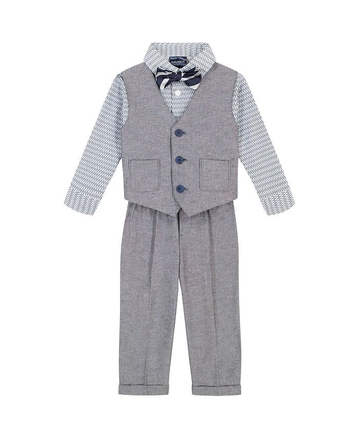 Nautica Baby Boys Linen Look Vest Set - Macy's