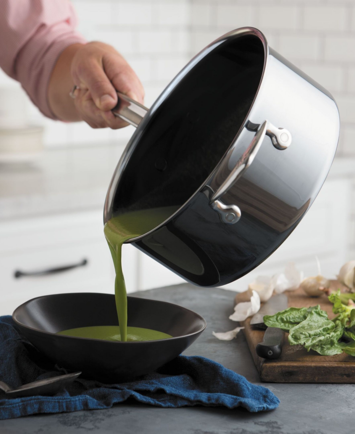 Hestan NanoBond Titanium Stainless Steel 4-Quart Covered Saucepan with Helper Handle