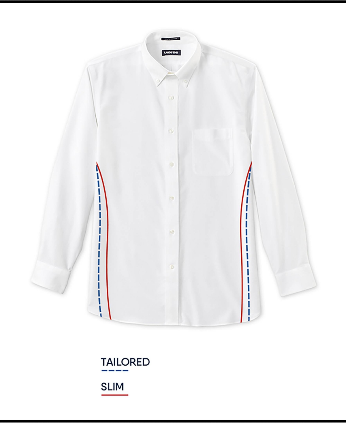 Lands end supima no iron oxford online