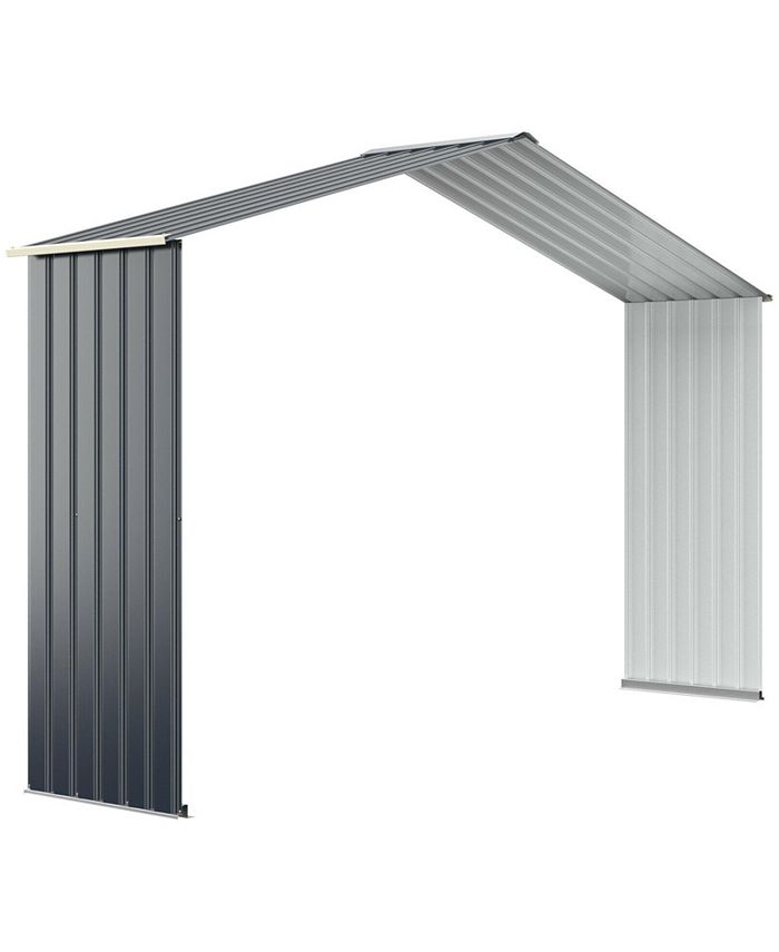 Slickblue Outdoor Storage Shed Extension Kit for 11.2 Feet ShedGrey