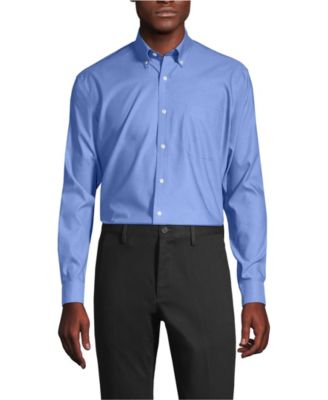 Men's Traditional Fit Solid No Iron Supima Pinpoint Buttondown Collar Dress Shirt