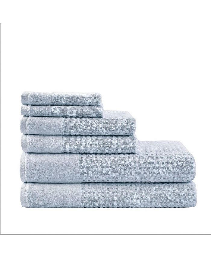 Home Outfitters 100% Cotton 6pcs Bath Towel Set , Absorbent, Bathroom Spa Towel, Modern ...