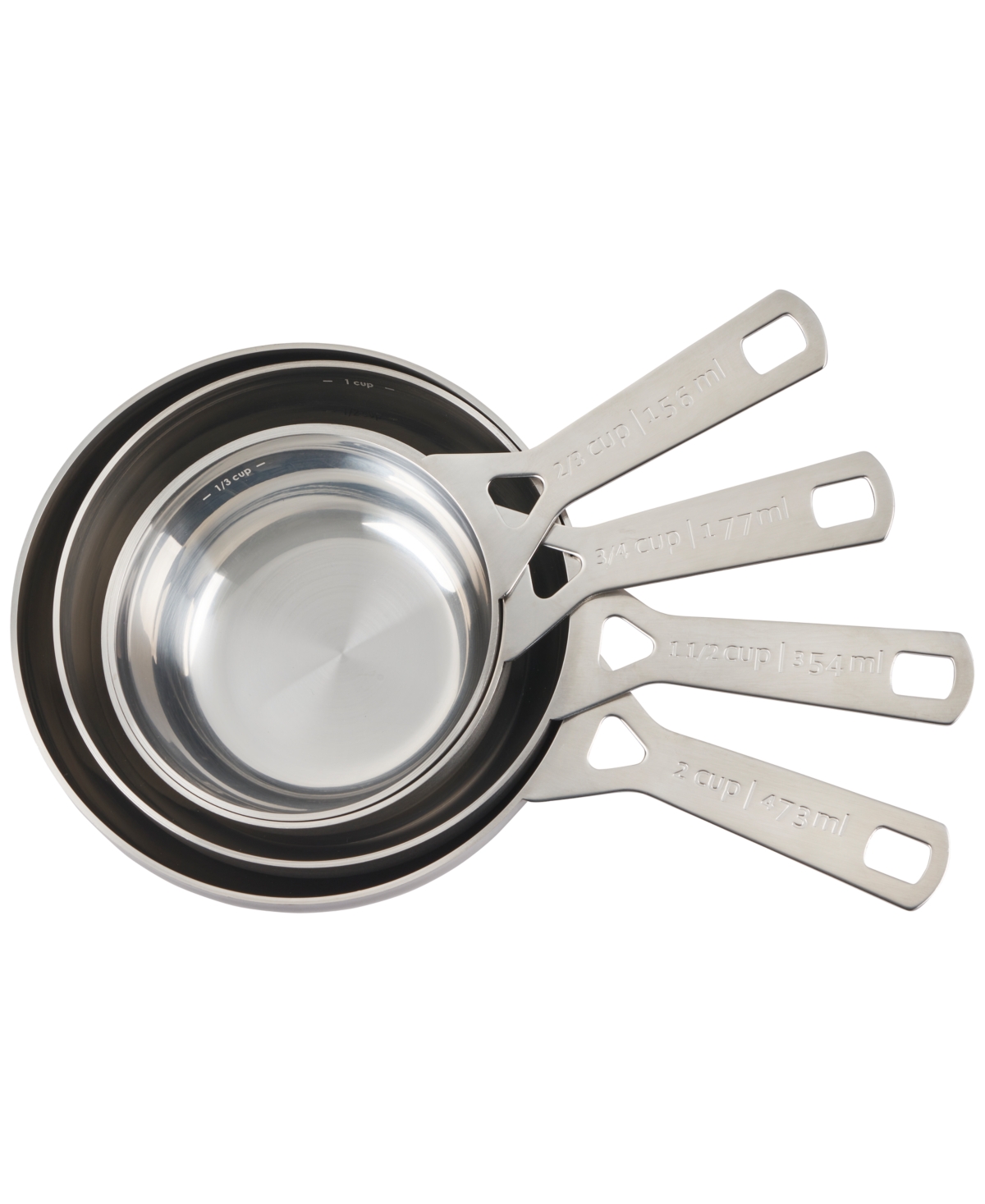 Le Creuset Stainless Steel Batch Measuring Cups, Set Of 4 In Stainless Steel