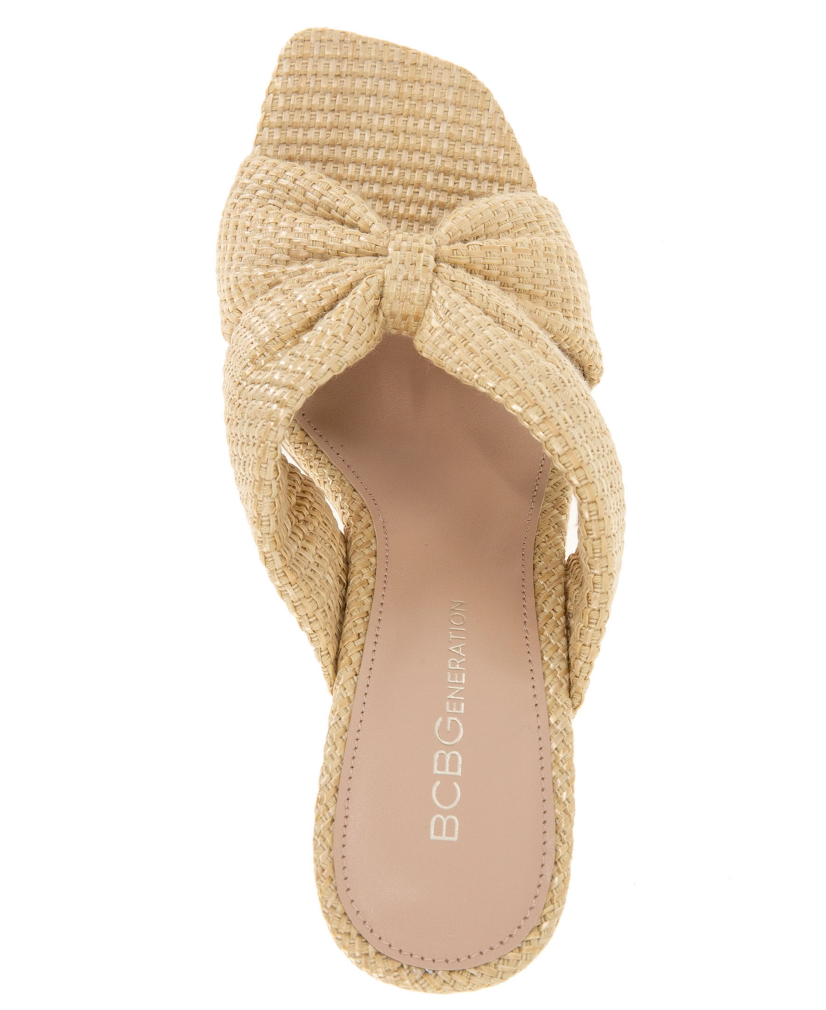 BCBGeneration Women's Rooba Slide Raffia Dress Sandals