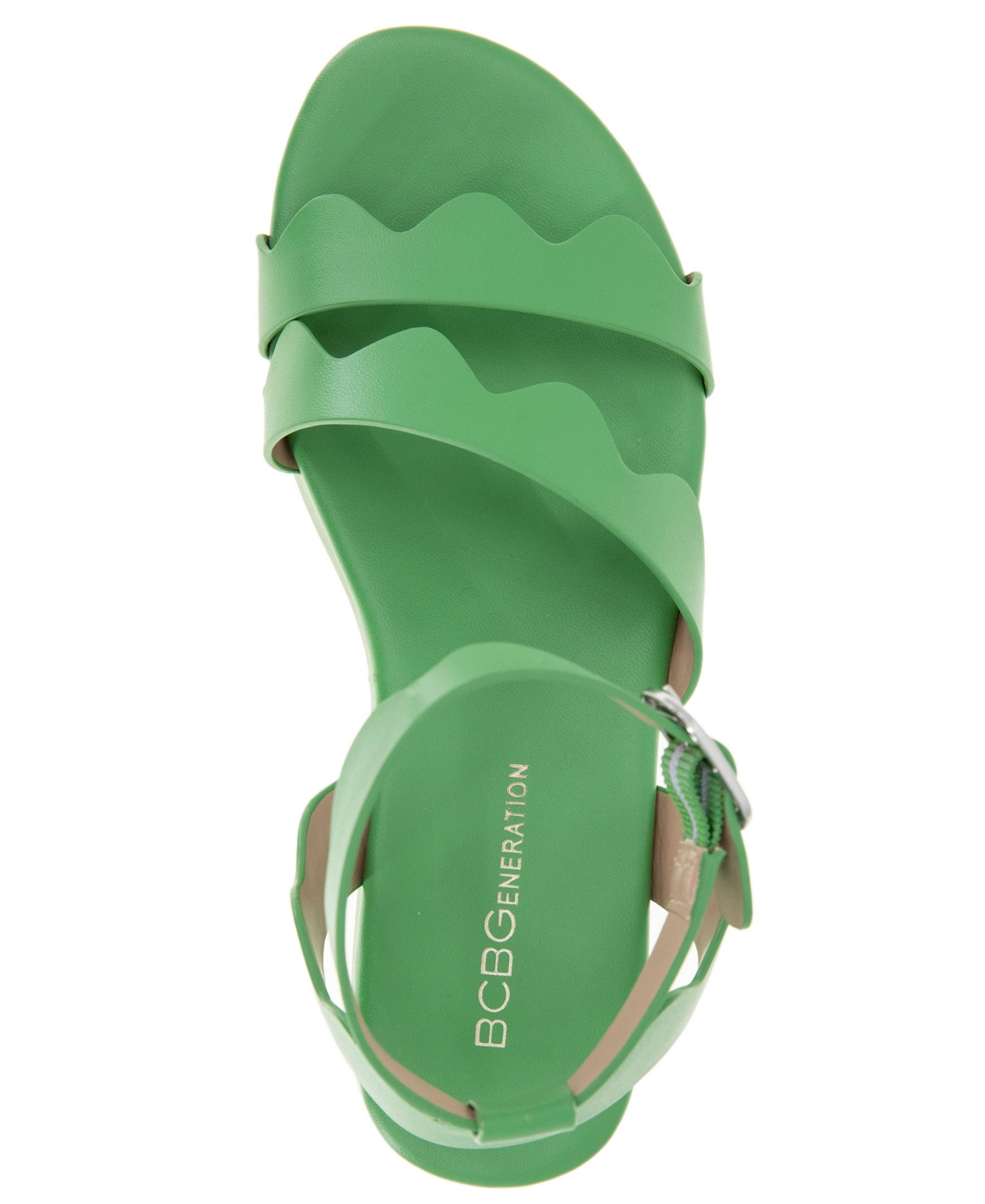 BCBGeneration Women's Faye Scalloped Buckle Flatform Sandals