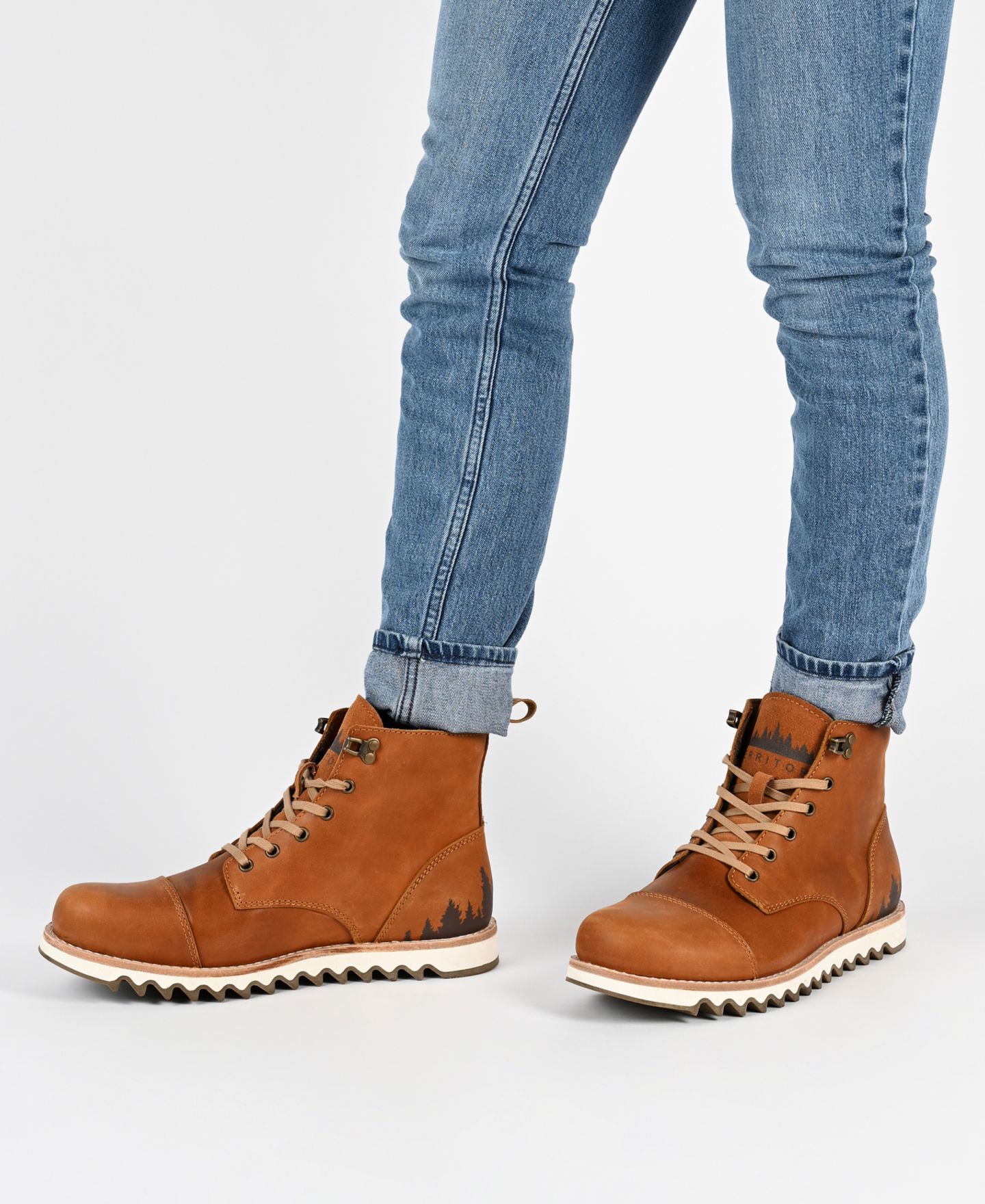 Мужские ботинки Territory Zion Wide Tru Comfort Foam Lace-Up Water Resistant Ankle, цвет: Чёрный — фото 6