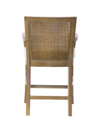 Diedra 23" Solid Wood Cane Back Counter Stool