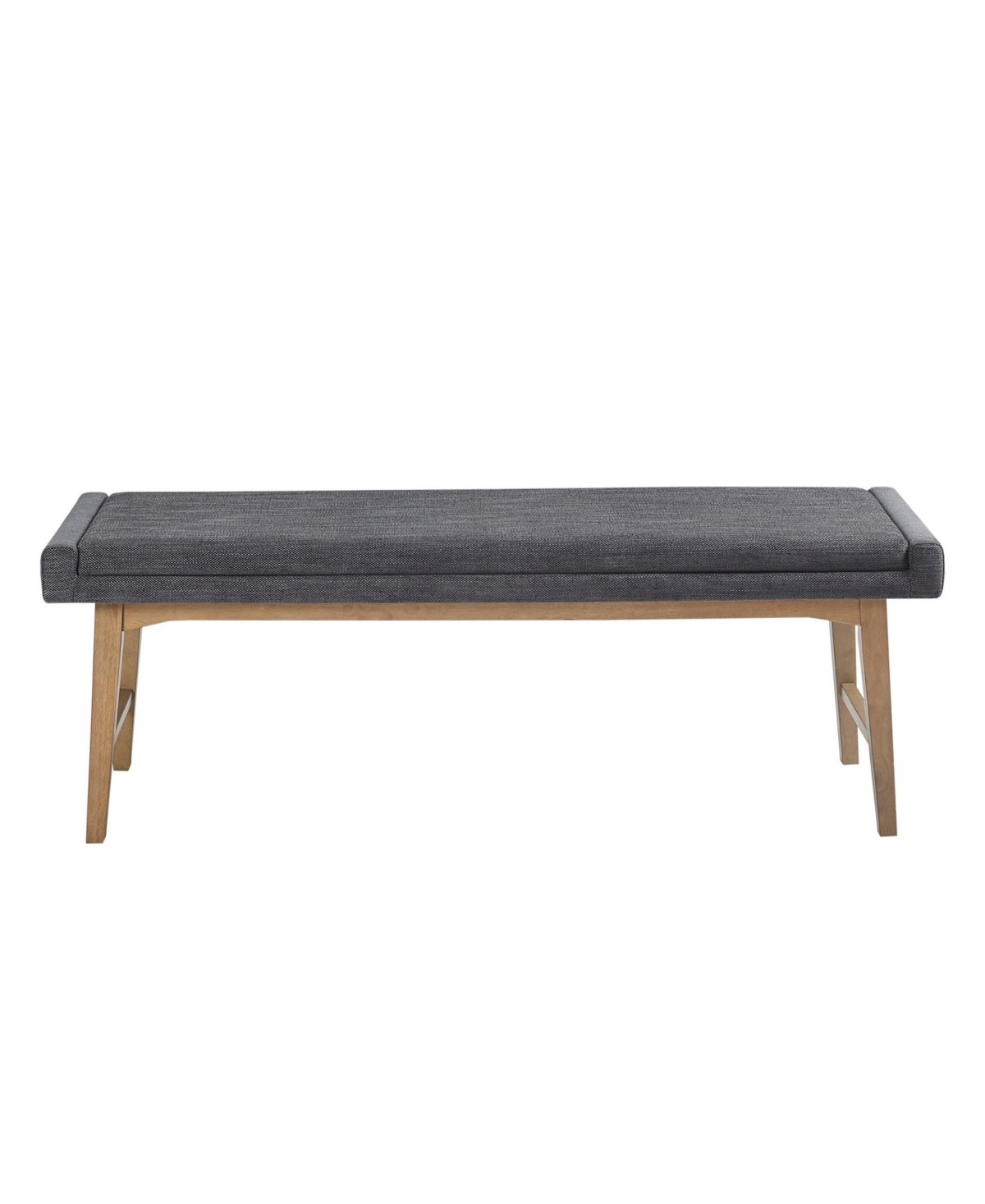 Ink+ivy April 56" Fabric Upholstered Accent Bench In Grey Multi