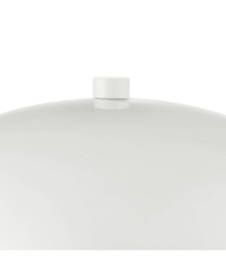 Felix Modern Accent Table Lamps 19" High Set of 2 White Metal Mushroom Dome Shade for Bedroom Living Room Bedside Nightstand Office Kids