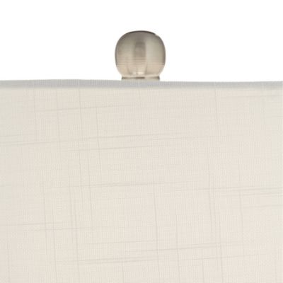 Canister Coastal Accent Table Lamp 20 1/2" High Clear Glass Fillable Sea Shells Off White Linen Drum Shade for Bedroom Living Room Kids