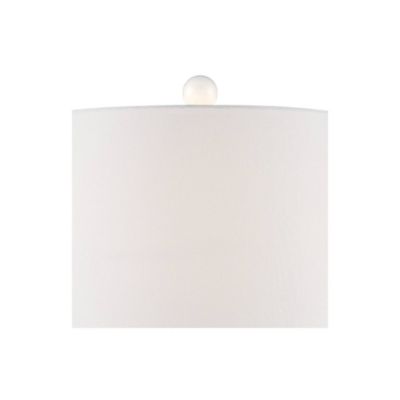 Jane Modern Table Lamps 25" High Set of 2 White Ceramic Fabric Drum Shade for Bedroom Living Room House Bedside Nightstand Office Family