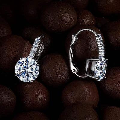 Classic Elegant Basket-Set Drop Leaver Back Earrings