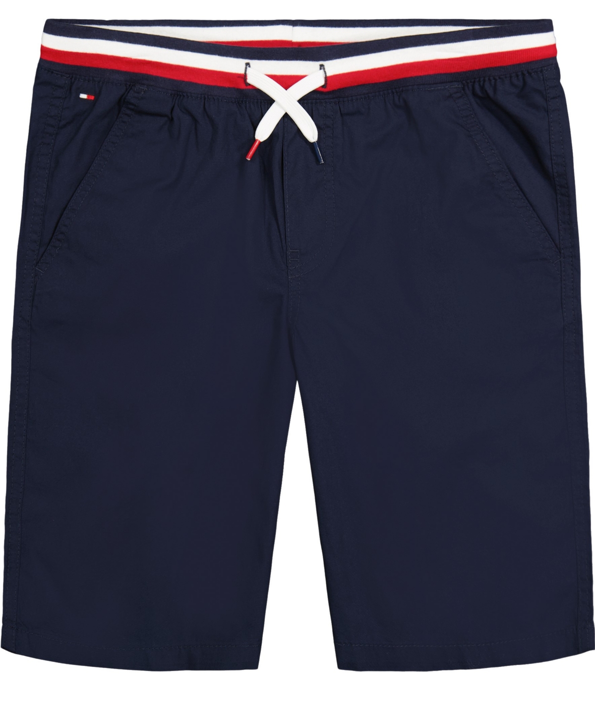Shop Tommy Hilfiger Little Boys Knit Waistband Drawstring Shorts In Navy Blazer