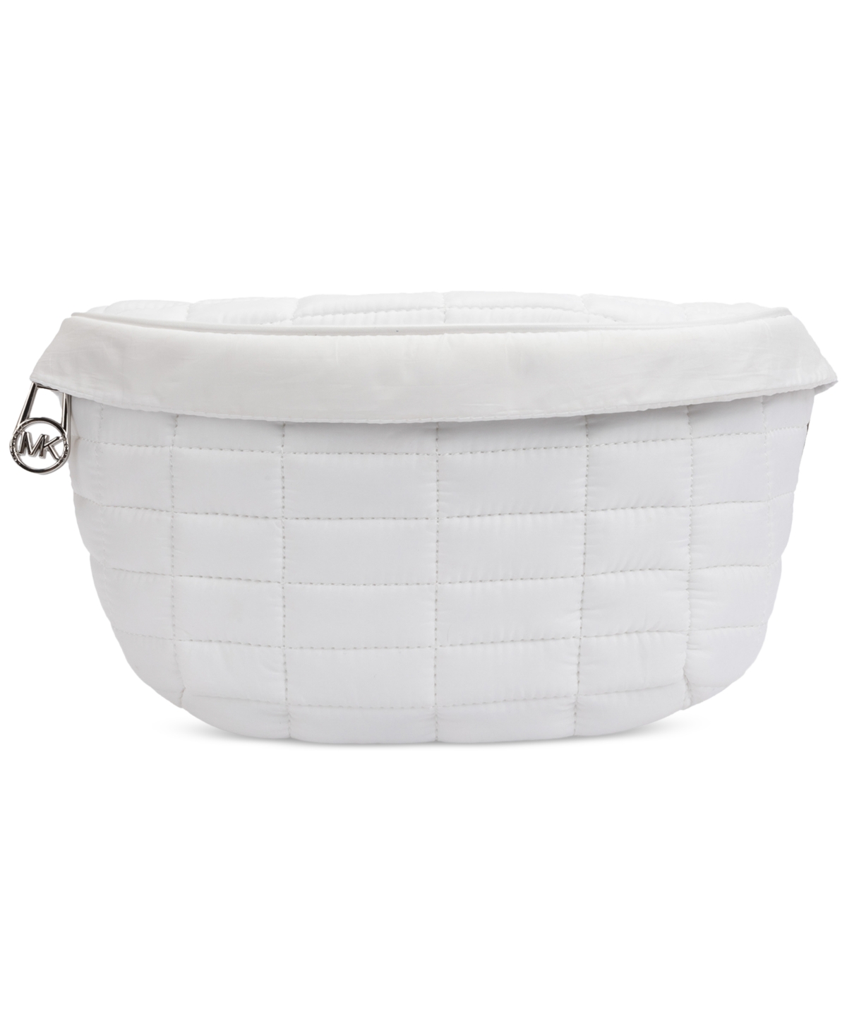 Michael Kors Michael  Women's Quilted Snap-buckle Belt Bag In Optic White