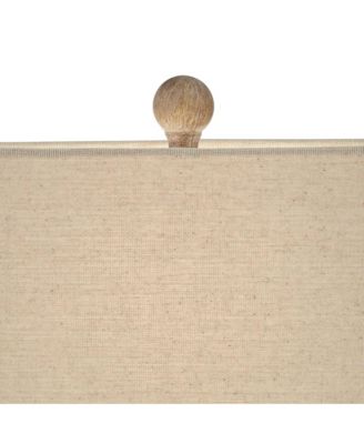 Caldwell Rustic Farmhouse Table Lamps 26 3/4" High Set of 2 Earth Tone Hammered Oatmeal Fabric Rectangular Shade for Bedroom Living Room